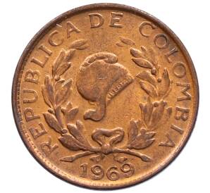1 сентаво 1969 года Колумбия — Фото №1