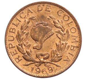 1 сентаво 1969 года Колумбия — Фото №1