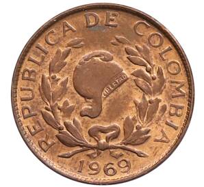 1 сентаво 1969 года Колумбия — Фото №1