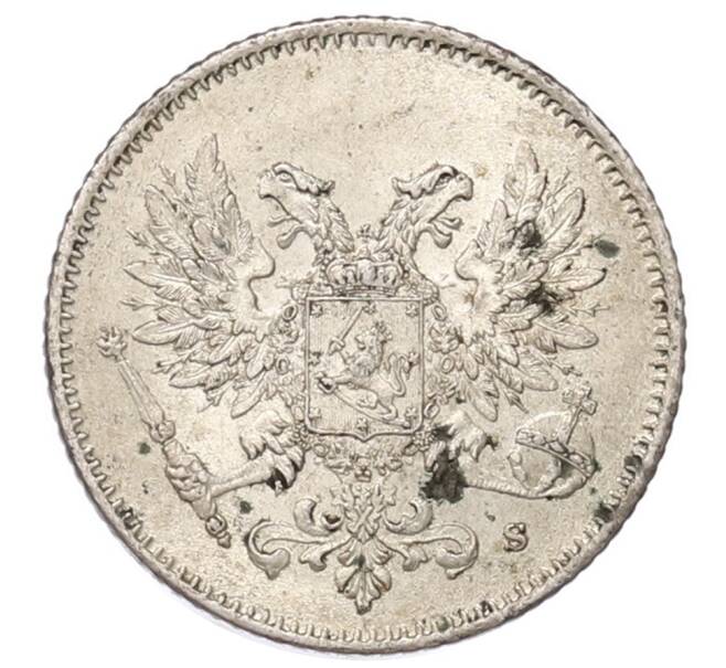 Монета 25 пенни 1917 года Русская Финляндия — Орел без корон (Временное правительство) (Артикул: M1-62894) — Фото №2