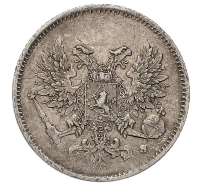 Монета 25 пенни 1917 года Русская Финляндия — Орел без корон (Временное правительство) (Артикул: M1-62909) — Фото №2