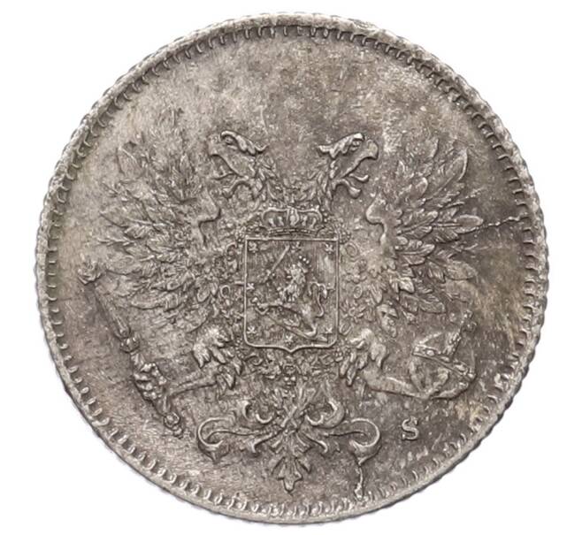 Монета 25 пенни 1917 года Русская Финляндия — Орел без корон (Временное правительство) (Артикул: M1-62910) — Фото №2