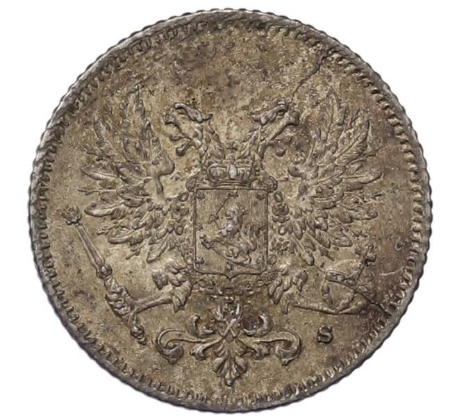 Монета 25 пенни 1917 года Русская Финляндия — Орел без корон (Временное правительство) (Артикул: M1-62917) — Фото №2