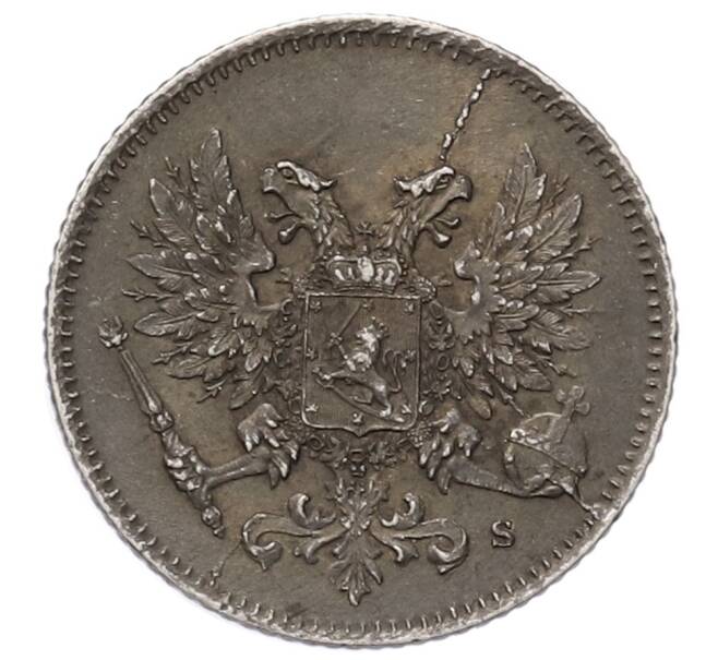 Монета 25 пенни 1917 года Русская Финляндия — Орел без корон (Временное правительство) (Артикул: M1-62923) — Фото №2