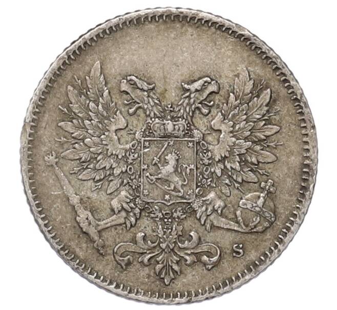 Монета 25 пенни 1917 года Русская Финляндия — Орел без корон (Временное правительство) (Артикул: M1-62930) — Фото №2