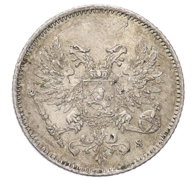 Монета 25 пенни 1917 года Русская Финляндия — Орел без корон (Временное правительство) (Артикул: M1-62931) — Фото №2