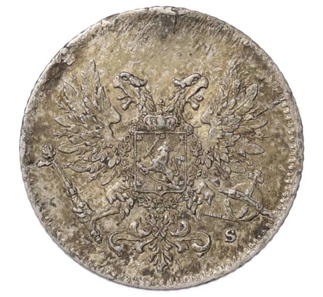 Монета 25 пенни 1917 года Русская Финляндия — Орел без корон (Временное правительство) (Артикул: M1-62932) — Фото №2