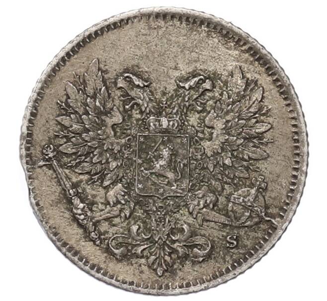 Монета 25 пенни 1917 года Русская Финляндия — Орел без корон (Временное правительство) (Артикул: M1-62942) — Фото №2