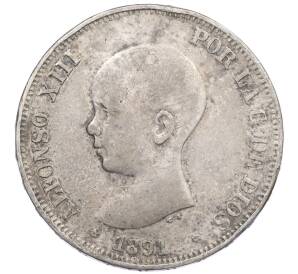 5 песет 1891 года Испания — Фото №1