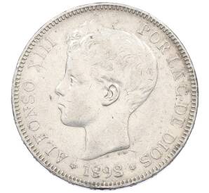 5 песет 1898 года Испания — Фото №1