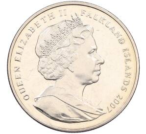 1 крона 2007 года Фолклендские острова «25 лет Освобождению — Британия» — Фото №2