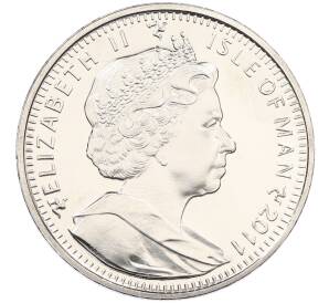 1 крона 2011 года Остров Мэн «Королева Елизавета II и Принц Филипп» — Фото №2