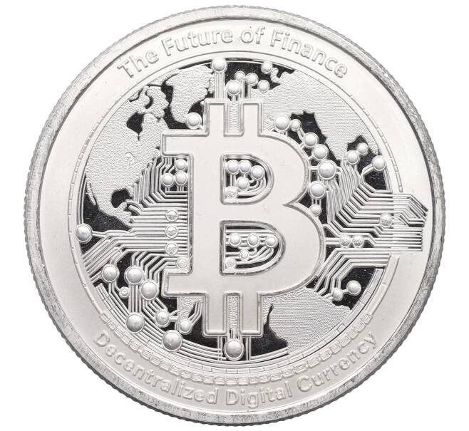 Монета 2 доллара 2025 года Ниуэ «Биткоин — будущее финансов» (Артикул: M2-86457) — Фото №1