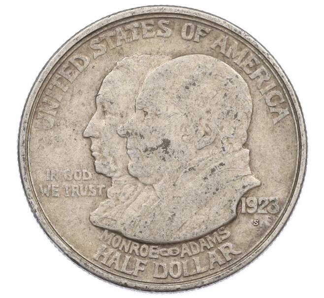 Монета 1/2 доллара (50 центов) 1923 года S США «100 лет Доктрине Монро» (Артикул: M2-86473) — Фото №1