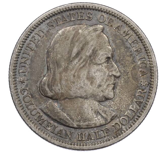 Монета 1/2 доллара (50 центов) 1893 года США «Колумбийская выставка в Чикаго» (Артикул: M2-86482) — Фото №2