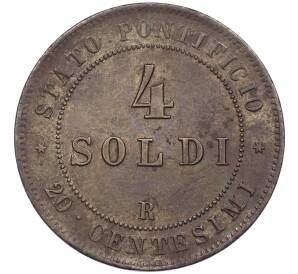 4 сольдо 1868 года Папская область — Фото №2