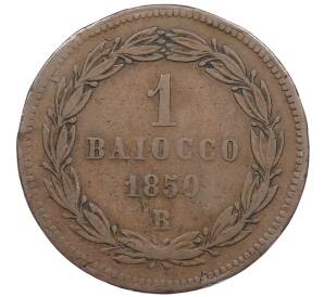 1 байокко 1850 года Папская область — Фото №1