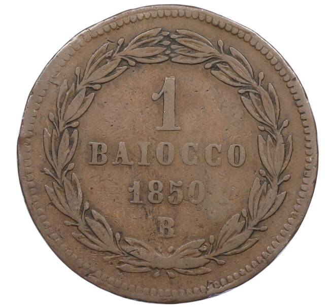 Монета 1 байокко 1850 года Папская область (Артикул: M2-86506) — Фото №1