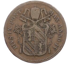 1 байокко 1850 года Папская область — Фото №2