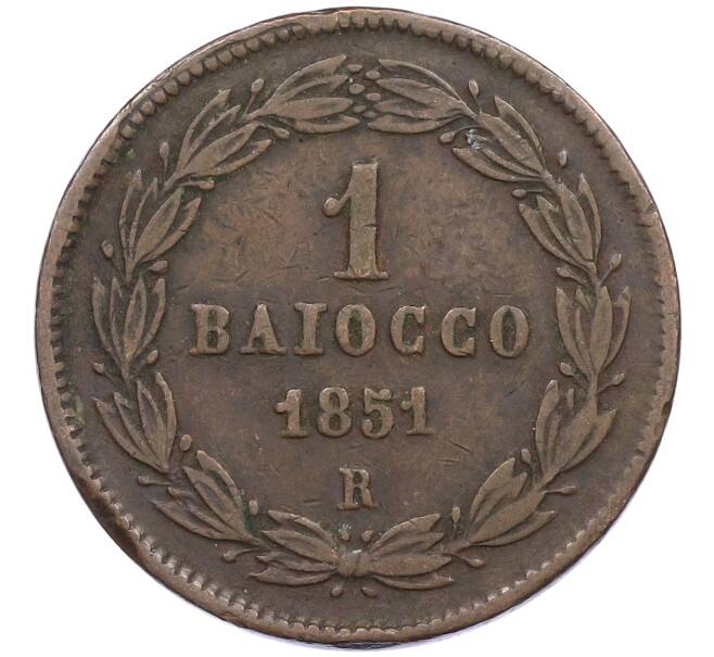 Монета 1 байокко 1851 года Папская область (Артикул: M2-86508) — Фото №1