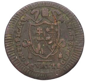 1 кваттрино 1802 года Папская область — Фото №2