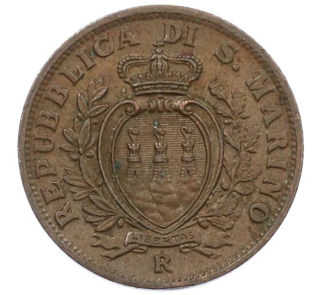 Монета 5 чентезимо 1938 года Сан-Марино (Артикул: M2-86559) — Фото №2