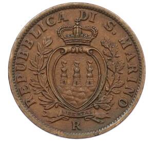 5 чентезимо 1937 года Сан-Марино — Фото №2