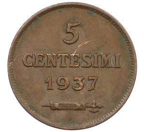 5 чентезимо 1937 года Сан-Марино — Фото №1