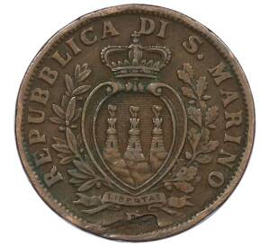 5 чентезимо 1936 года Сан-Марино — Фото №2