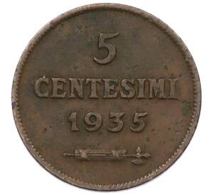5 чентезимо 1935 года Сан-Марино — Фото №1