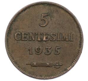 5 чентезимо 1935 года Сан-Марино — Фото №1