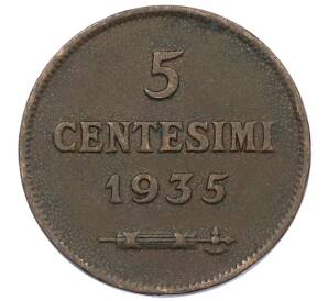 5 чентезимо 1935 года Сан-Марино — Фото №1