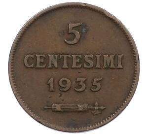 5 чентезимо 1935 года Сан-Марино — Фото №1