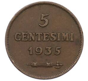 5 чентезимо 1935 года Сан-Марино — Фото №1