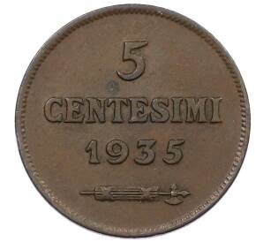 5 чентезимо 1935 года Сан-Марино — Фото №1