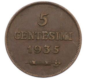 5 чентезимо 1935 года Сан-Марино — Фото №1