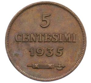 5 чентезимо 1935 года Сан-Марино — Фото №1