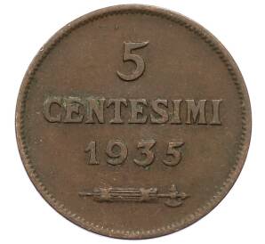 5 чентезимо 1935 года Сан-Марино — Фото №1