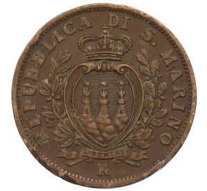 10 чентезимо 1935 года Сан-Марино — Фото №2