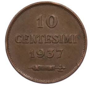 10 чентезимо 1937 года Сан-Марино — Фото №1
