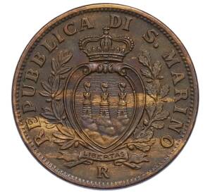 10 чентезимо 1938 года Сан-Марино — Фото №2
