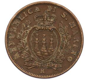 10 чентезимо 1938 года Сан-Марино — Фото №2