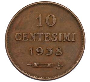 10 чентезимо 1938 года Сан-Марино — Фото №1