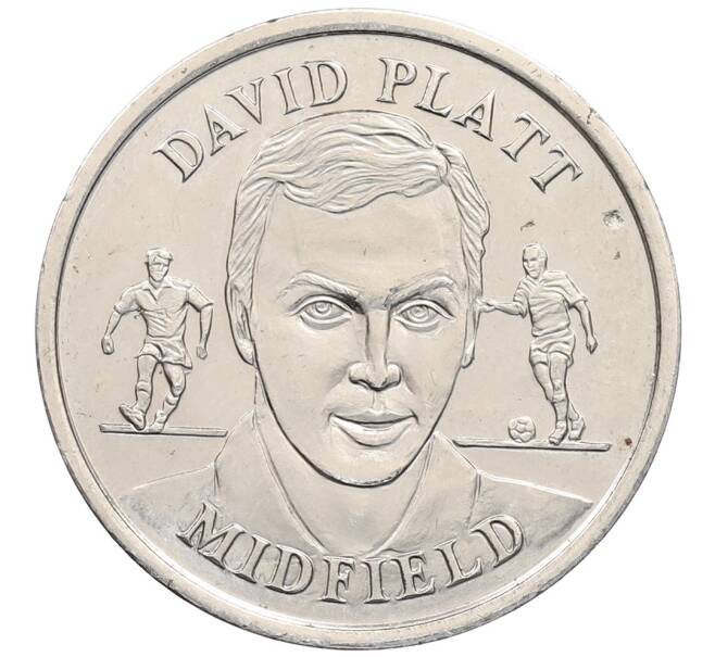Жетон 1996 года Великобритания «Сборная Англии по футболу — Полузащитник Дэвид Платт» (Артикул: K1-6221) — Фото №1
