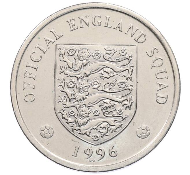 Жетон 1996 года Великобритания «Сборная Англии по футболу — Полузащитник Дэвид Платт» (Артикул: K1-6221) — Фото №2