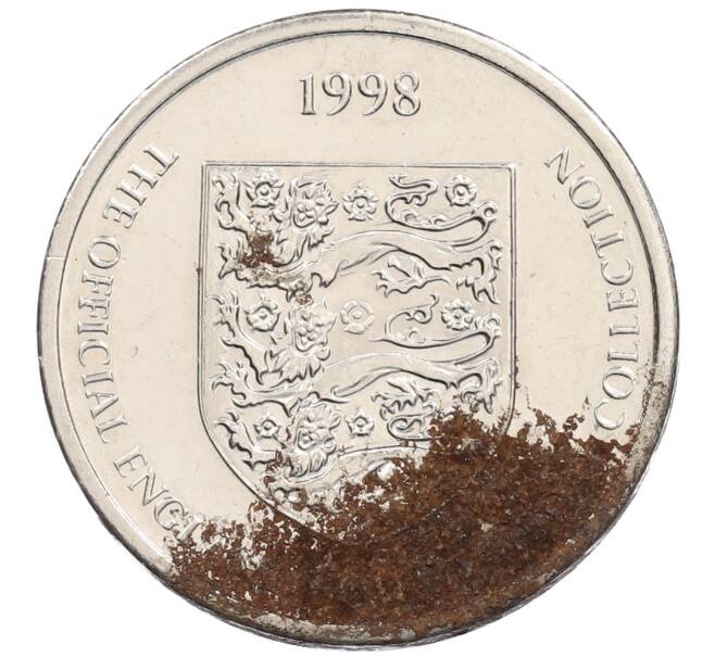 Жетон 1998 года Великобритания «Сборная Англии по футболу — Полузащитник Ники Батт» (Артикул: K1-6230) — Фото №2