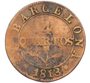 4 кварто 1813 года Испания — провинция Барселона — Фото №1