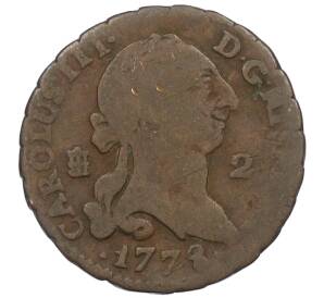 2 мараведи 1778 года Испания (Карл III) — Фото №1