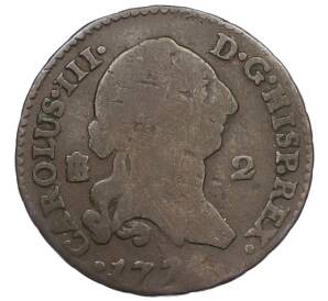 2 мараведи 1770-1779 года Испания (Карл III) — Фото №1