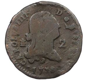 2 мараведи 1790-1799 года Испания (Карл IV) — Фото №1